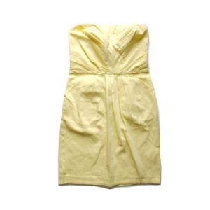 Citrine Yellow Strapless French Connection Dress